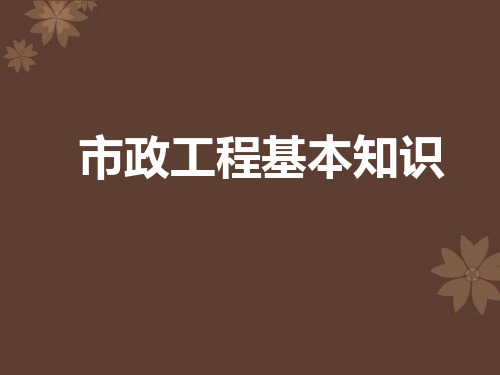 市政工程基本知识介绍 PPT课件