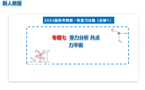 专题七  受力分析 共点力平衡 (课件)人教版高三物理一轮复习