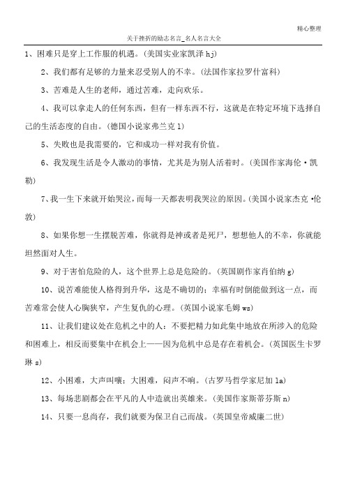 关于挫折的励志名言_名人名言大全