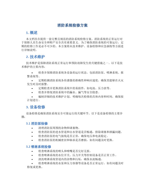 消防系统检修方案