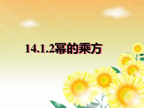 人教版数学八年级上册.. 幂的乘方 课件 PPT精品课件