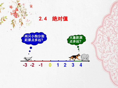 【初中数学】最新华师大版初中七年级数学上册2.4 绝对值PPT课件