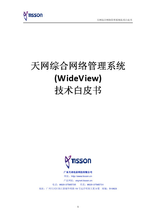 天网综合网络管理系统技术白皮书