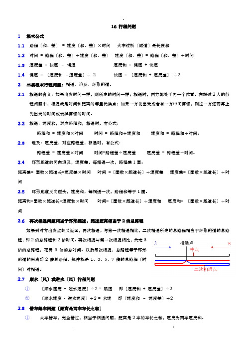 小升初奥数行程问题典型例题