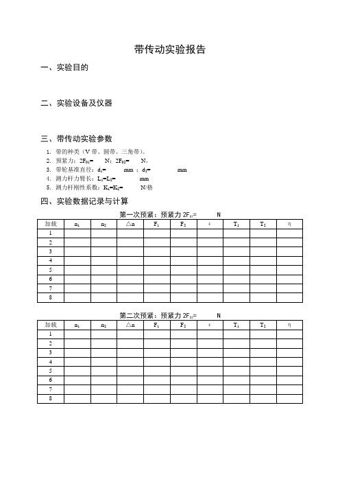 带传动实验报告