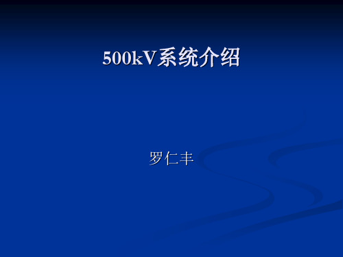 500kV系统介绍