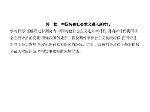 高中思想政治必修第1册 中国特色社会主义 第四课 第一框 中国特色社会主义进入新时代