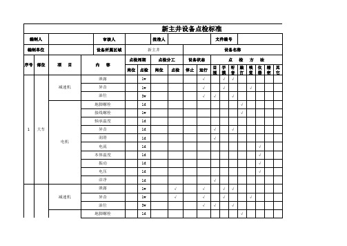 天车点检标准