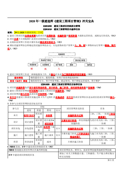 一级建造师《建设工程项目管理》冲关宝典