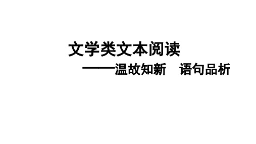 文学类文本阅读-品析语言魅力+++课件(共17张ppt)++2023年中考语文一轮复习