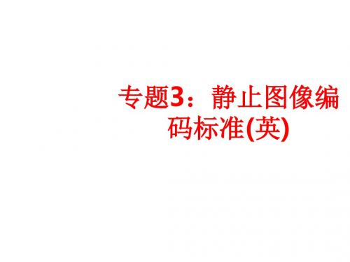 [课件]专题3：静止图像编码标准(英)PPT