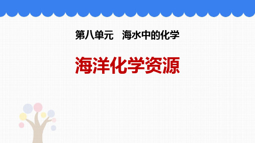 鲁教版九年级化学下册 海洋化学资源 海水中的化学新课件