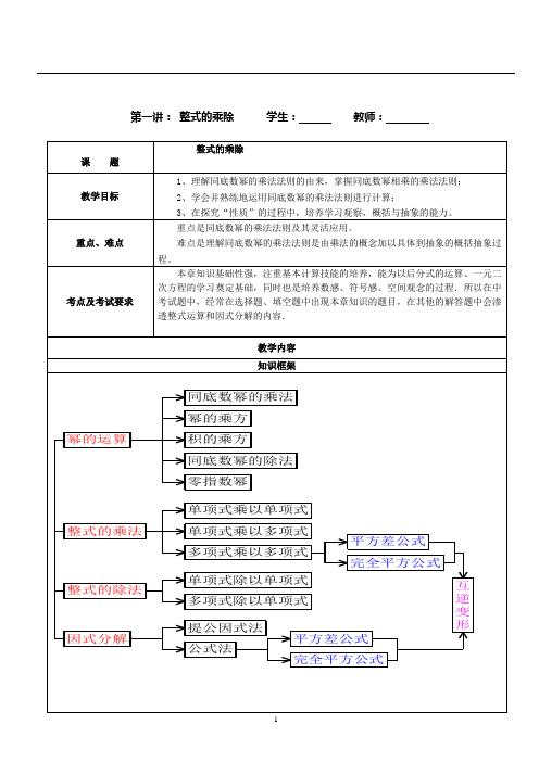 第五讲：整式的乘除