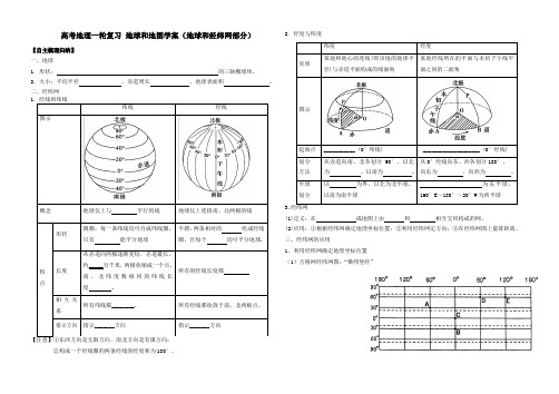 高考地理一轮复习地球和地图学案(地球和部分)