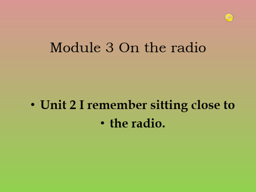 外研版八年级下课件Module3unit1