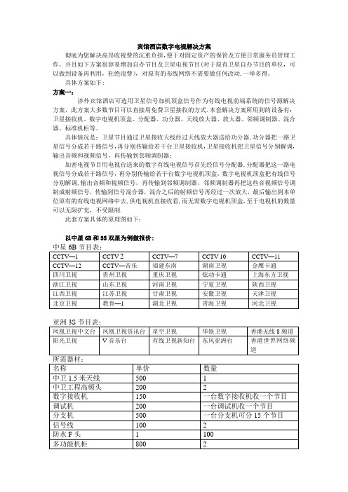 酒店数字电视解决方案