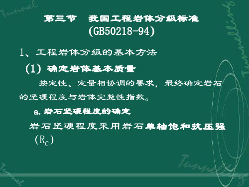 岩石力学  我国工程岩体分级标准