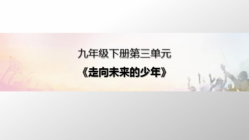 -走向未来PPT部编版课件道德与法治九年级下册