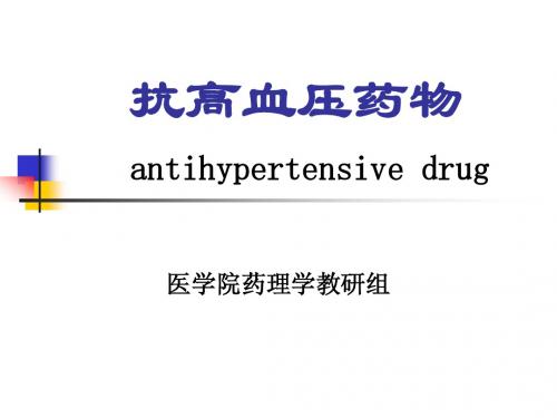 21抗高血压药物