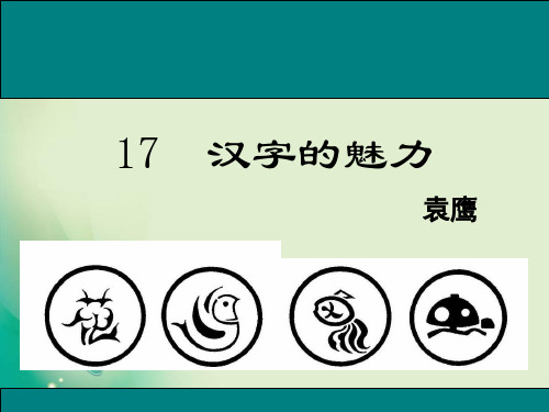 2018春八年级下册语文鄂教版教学课件：17.汉字的魅力(共19张PPT)