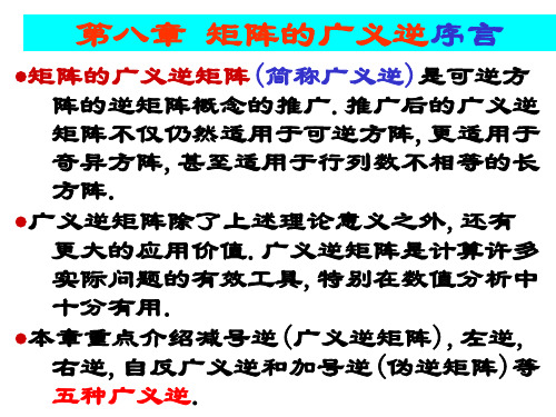 研究生矩阵理论课后答案第8章