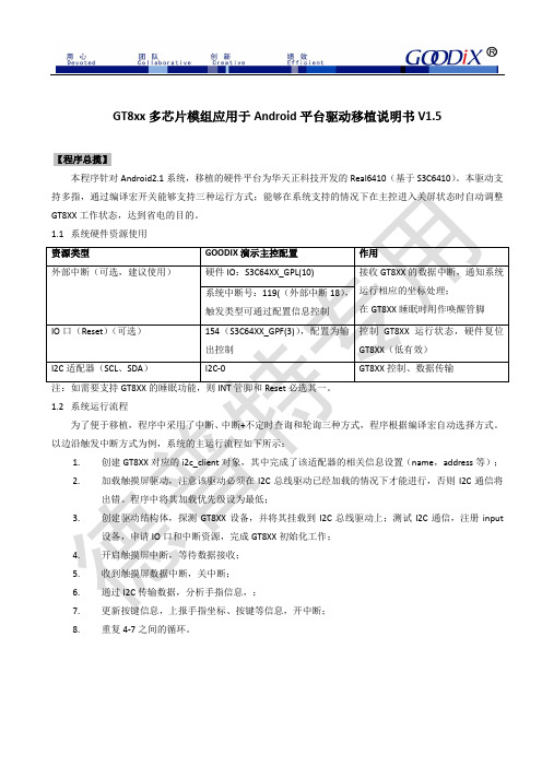 GT8xx多芯片模组应用于Android平台驱动移植说明书V1.5