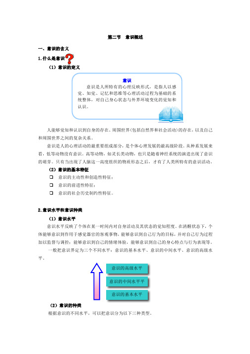 意识的定义人能够觉知和认识到自身的存在