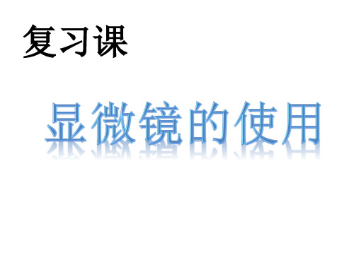 初中生物人教版七年级上册第一节 练习使用显微镜