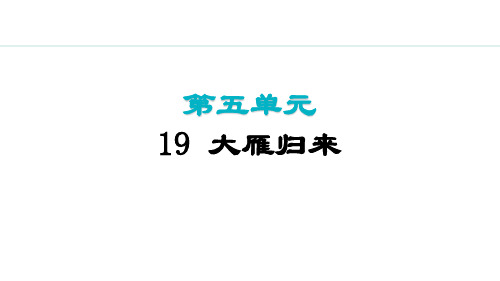 19.大雁归来【授课课件】七年级上册语文人教版