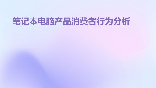 笔记本电脑产品消费者行为分析