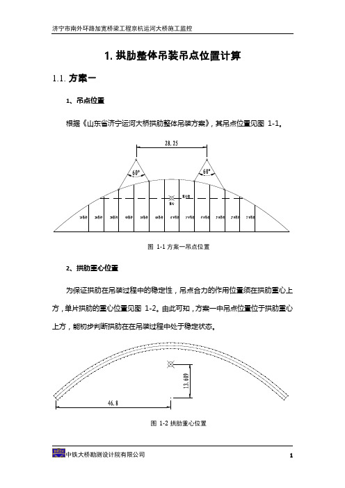 拱肋吊点位置计算【201109】