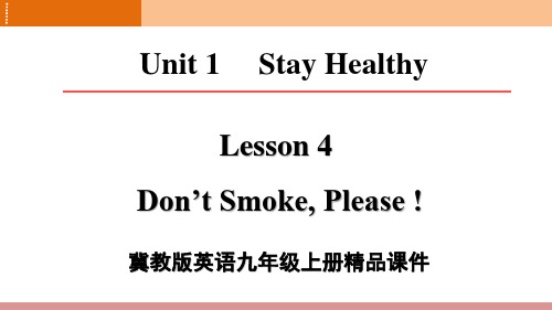 冀教版英语九年级上册Lesson 4精品课件(60页)