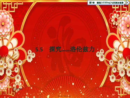 高中物理第5章磁场与回旋加速器5探究洛伦兹力沪科31沪科3