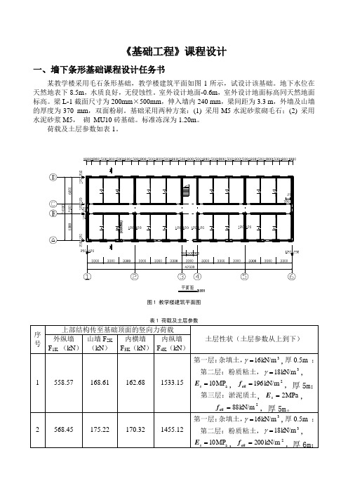 基础工程课程设计资料