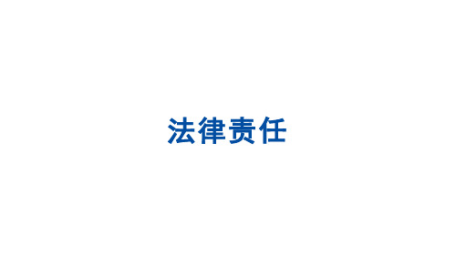 【经济法基础课件】1.3法律责任教学课件