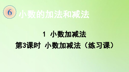 四年级数学下册课件-6.1 小数加减法(第3课时 小数加减法(练习课))-人教版