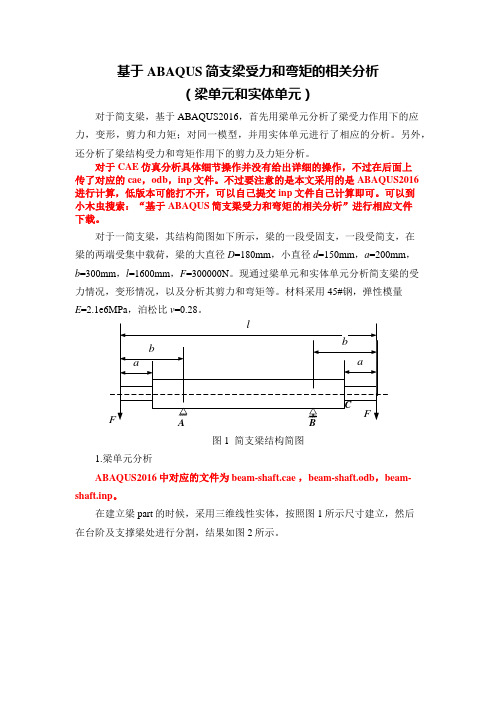 ABAQUS简支梁分析(梁单元和实体单元)