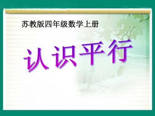 《认识平行》平行和相交PPT课件3 (共22张PPT)