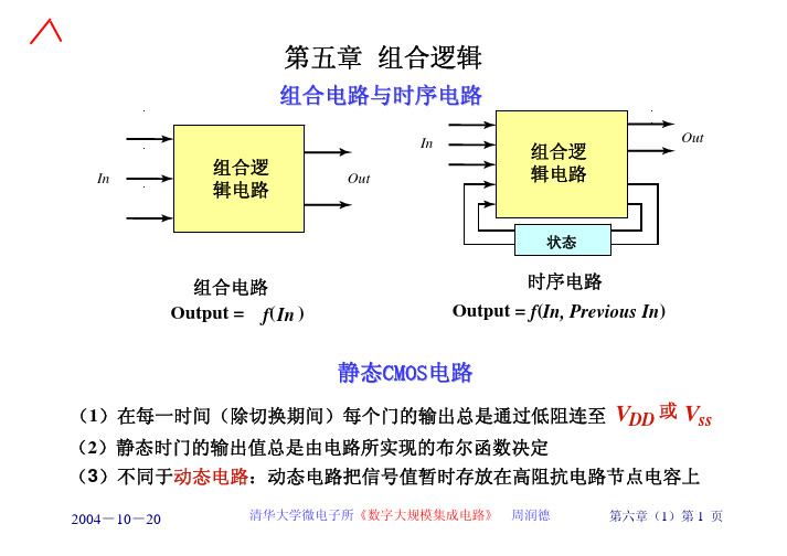 清华大学数字大规模集成电路06-组合逻辑1