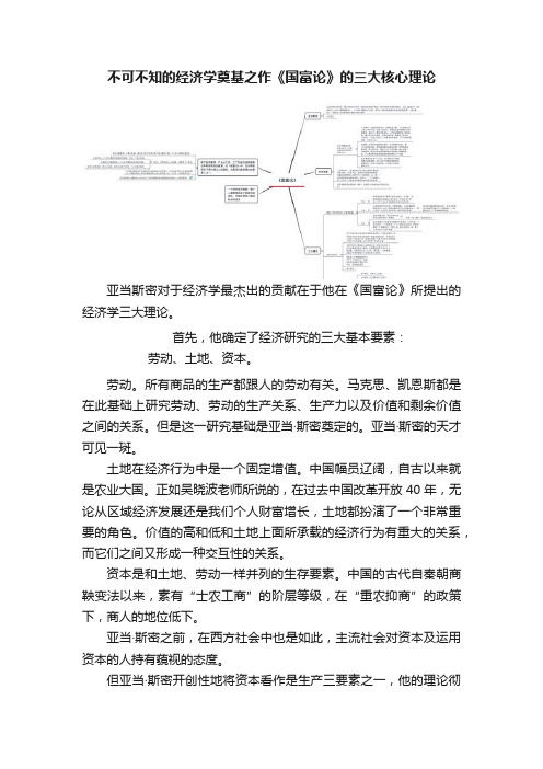 不可不知的经济学奠基之作《国富论》的三大核心理论