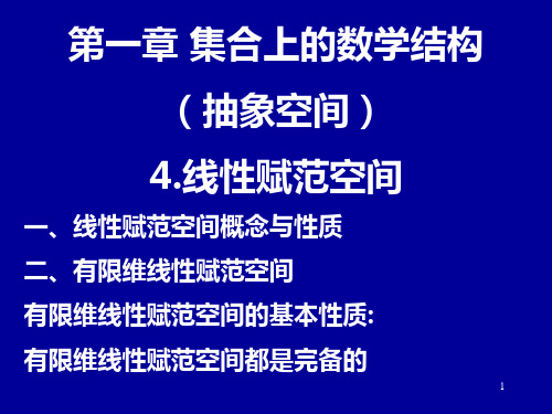 【研究生课件应用数学基础】4.线性赋范空间-文档资料