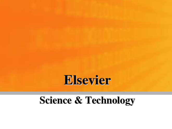 Elsevier SDOS检索指南