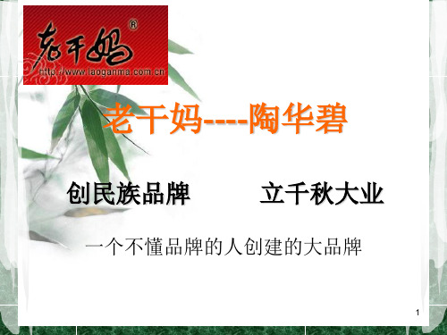 老干妈--陶华碧的创业案例ppt课件