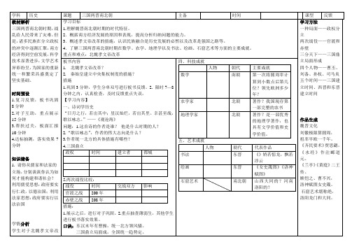 七上政权分立和民族汇聚