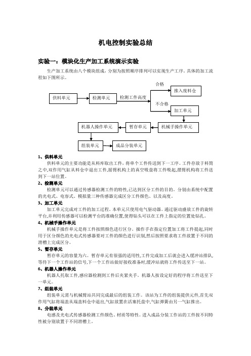 机电控制实验总结