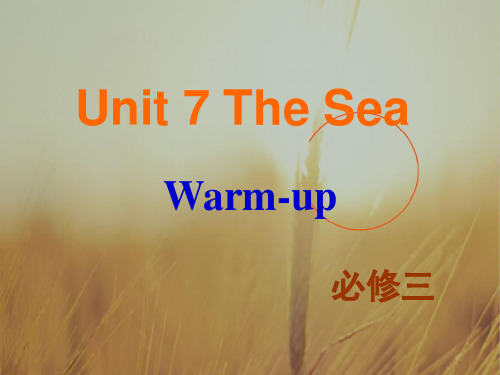 北师大版英语必修三 Unit 7 Warm-up 课件共42张