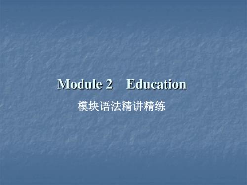 2019年秋外研版九年级英语上册作业课件：Module 2 模块语法精讲精练(1)