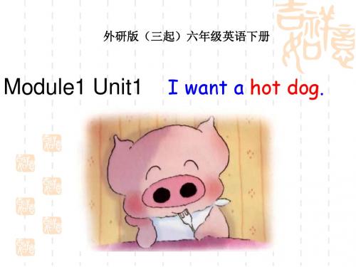 外研版六年级下册英语Module 1精选ppt课件外研版(三起)六下英语：M1U1 I want a hot dog PPT课件(1)