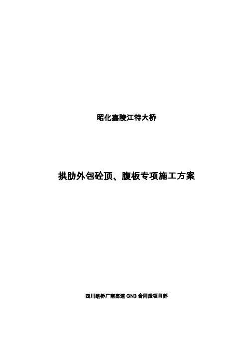 拱肋外包砼顶、腹板专项施工方案