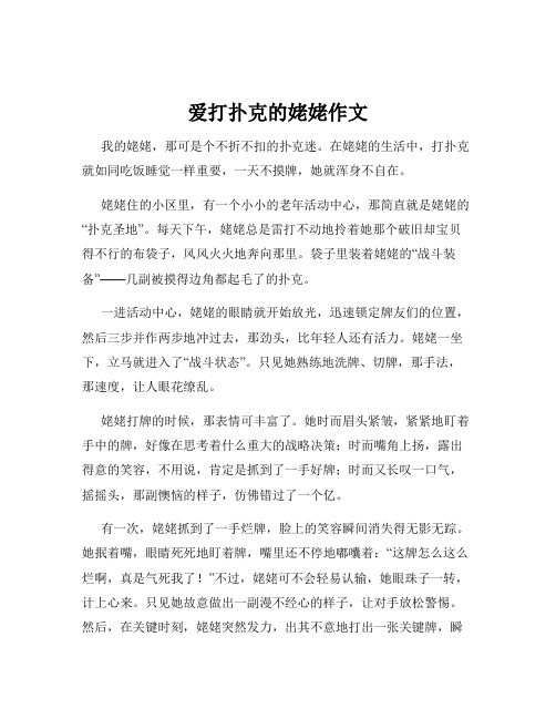 爱打扑克的姥姥作文